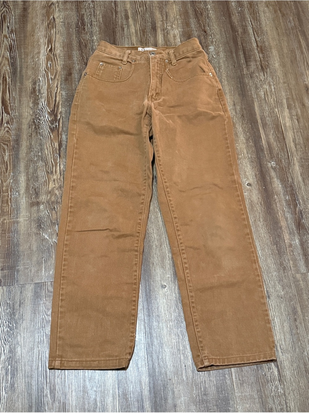Guess Georgies Marciano Jeans Women's 27 Made in USA Cropped Relaxed Fit in Tan
